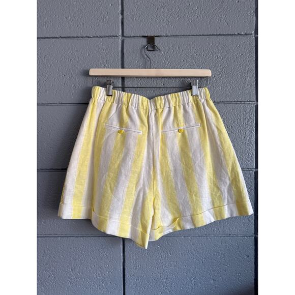 NWT Womens Bohemian Simkhai Sonny Striped Linen-Blend Shorts size 4 Quiet Luxury - Picture 4 of 5